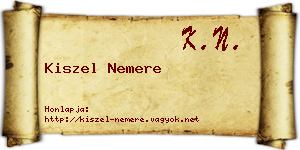 Kiszel Nemere névjegykártya